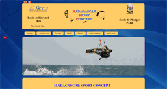 Desktop Screenshot of kitesurfamadagascar.com
