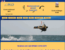 Tablet Screenshot of kitesurfamadagascar.com
